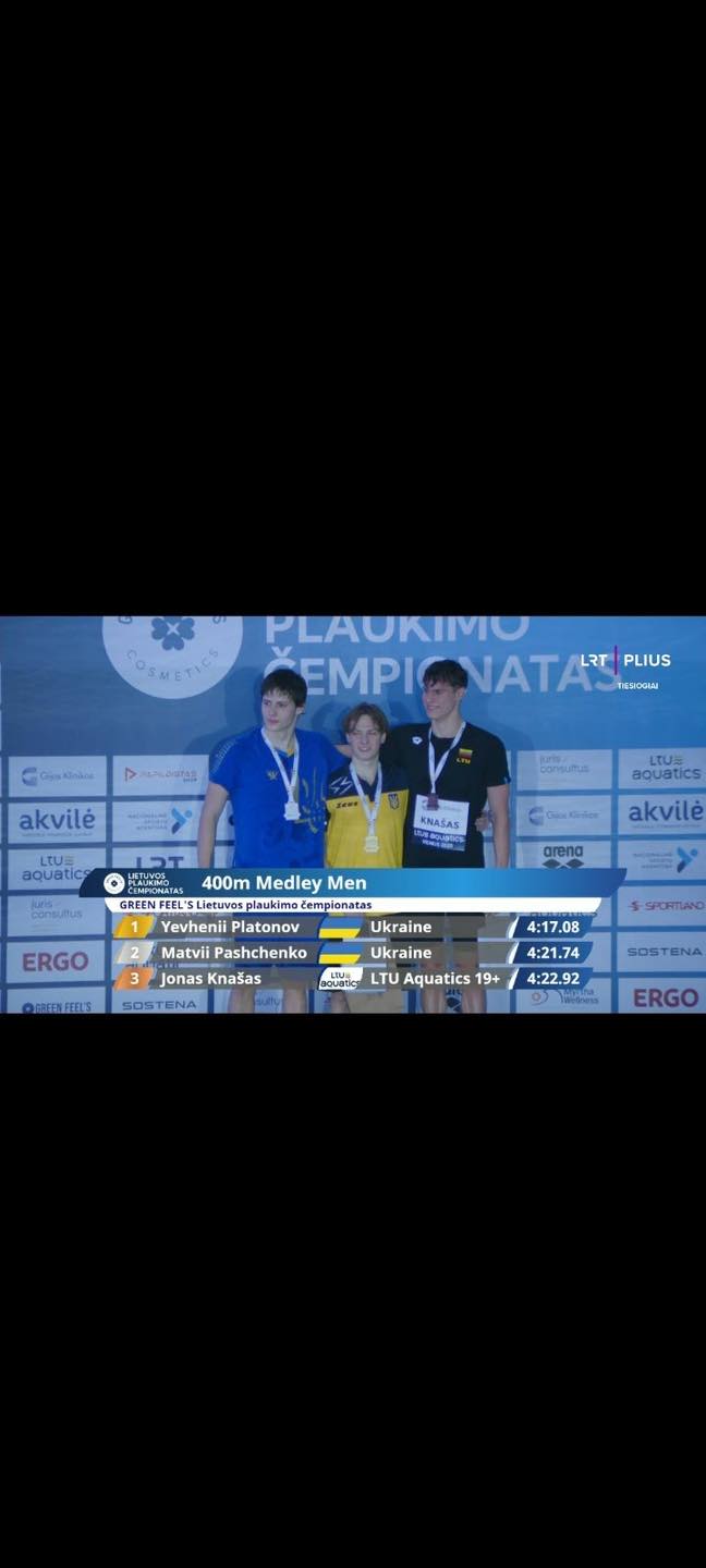 В Дружній країні Литві в м. Вільнюс 19.12-21.12.2025 пройшов відкритий чемпіонат з плавання в короткому басейні