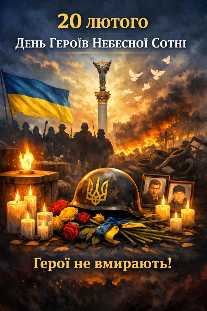 20 лютого — День Героїв Небесної Сотні